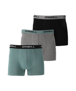O'Neill Heren Boxershorts Trunks Effen 3-Pack Saliegroen/Grijs/Zwart