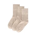 Apollo Apollo Dames/Heren Diabetes Bamboe Sokken 3-Pack Beige