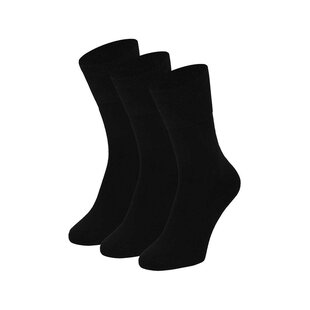 Apollo Dames/Heren Diabetes Bamboe Sokken 3-Pack Zwart