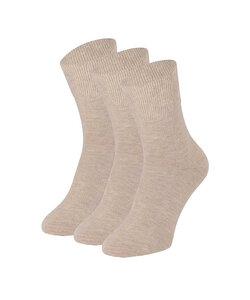 Apollo Dames/Heren Diabetes Bamboe Sokken 3-Pack Beige