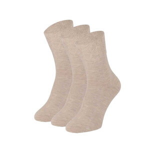 Apollo Dames/Heren Diabetes Bamboe Sokken 3-Pack Beige