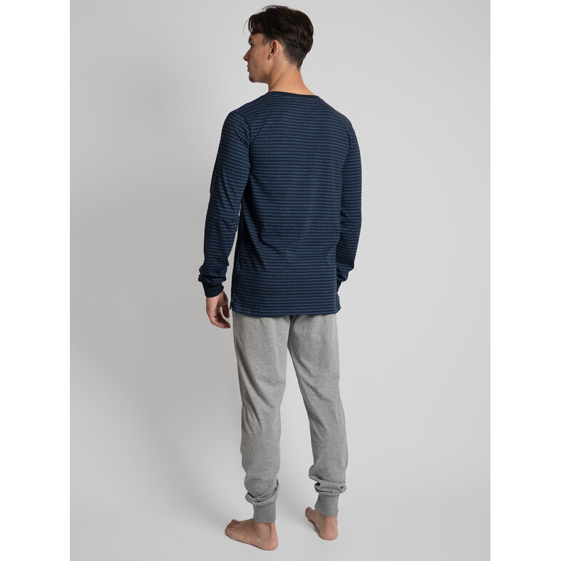 Phil & Co Phil & Co Heren Pyjamabroek Lang Effen Grijs