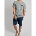 Phil & Co Phil & Co Men's Short Pyjama Pants Dark Blue Melange