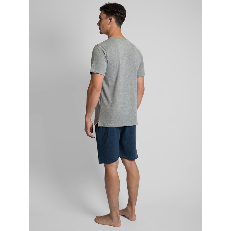 Phil & Co Phil & Co Heren Korte Pyjamabroek Donkerblauw Gemêleerd