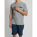 Phil & Co Phil & Co Men's Short Pyjama Pants Dark Blue Melange