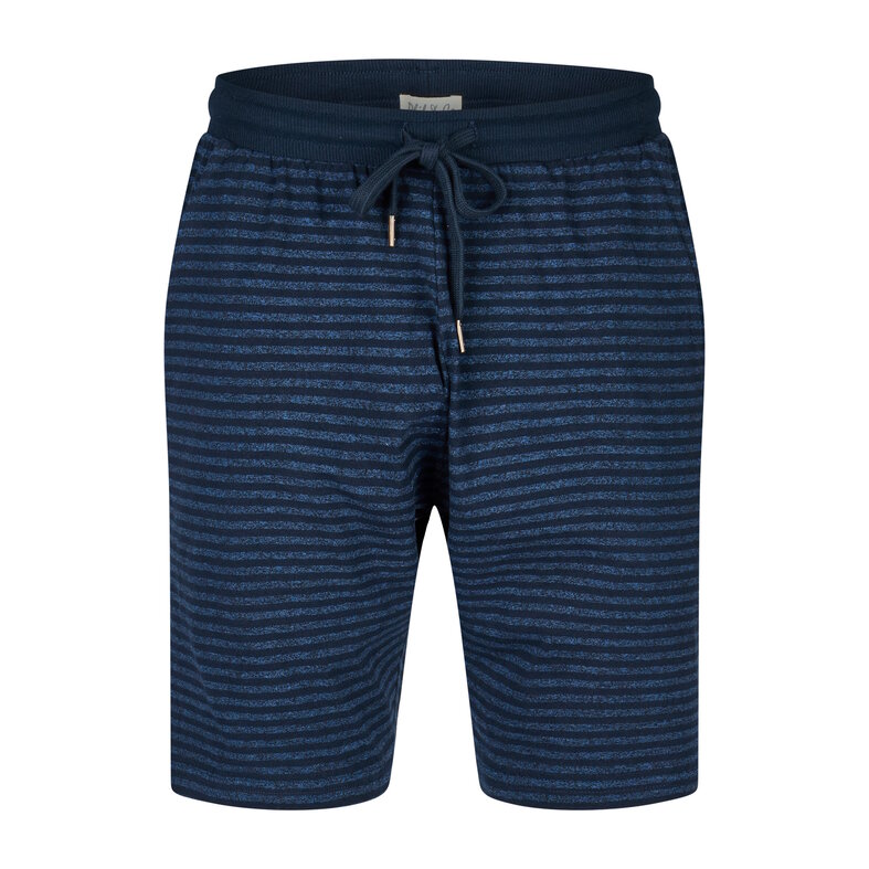 Phil & Co Phil & Co Heren Korte Pyjamabroek Donkerblauw/Blauw Gestreept