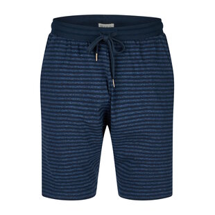 Phil & Co Heren Korte Pyjamabroek Donkerblauw/Blauw Gestreept
