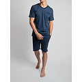 Phil & Co Phil & Co Heren Korte Pyjamabroek Donkerblauw/Blauw Gestreept