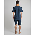 Phil & Co Phil & Co Heren Korte Pyjamabroek Donkerblauw/Blauw Gestreept