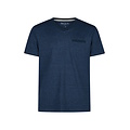 Phil & Co Phil & Co Men's Short Sleeve Pyjama Shirt Dark Blue/Blue Striped