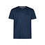 Phil & Co Phil & Co Heren Pyjamashirt Korte Mouw Donkerblauw/Blauw Gestreept