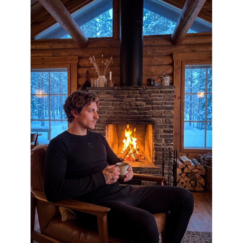 Jack & Jones Jack & Jones Men's Thermal Underwear Set JACLESLEY Ski Baselayer Set Black
