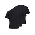 Jack & Jones Jack & Jones Men's Basic T-Shirt JACJONES Undershirt Round Neck 3-Pack Solid Black