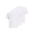 Jack & Jones Jack & Jones Men's Basic T-Shirt JACJONES Undershirt Round Neck 3-Pack Solid White