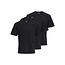 Jack & Jones Jack & Jones Men's Basic T-Shirt JACJONES Undershirt Round Neck 3-Pack Solid Black