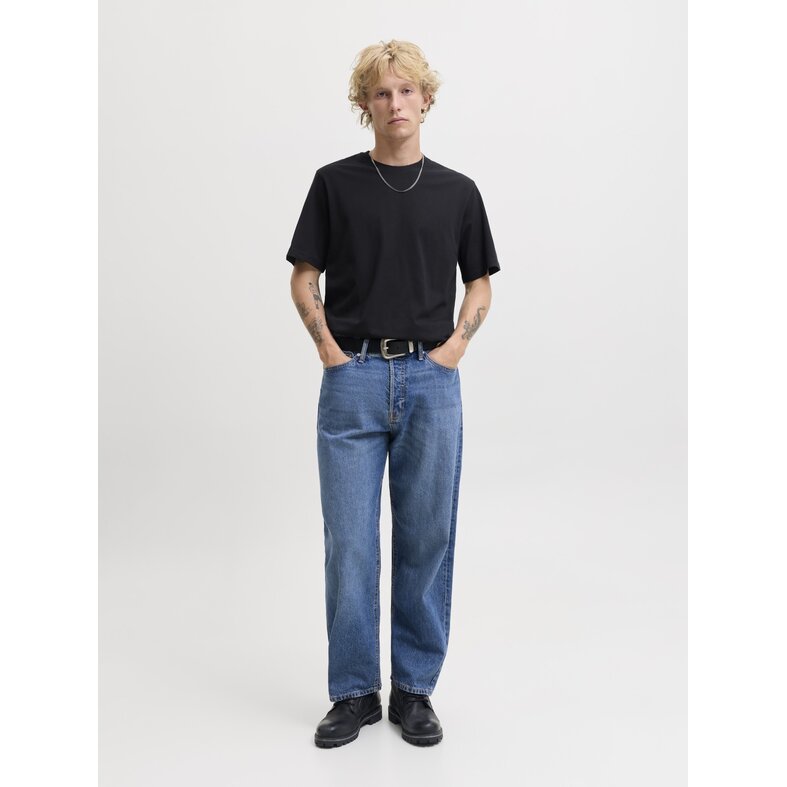 Jack & Jones Jack & Jones Men's Basic T-Shirt JACJONES Undershirt Round Neck 3-Pack Solid Black