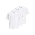 Jack & Jones Jack & Jones Men's Basic T-Shirt JACJONES Undershirt Round Neck 3-Pack Solid White