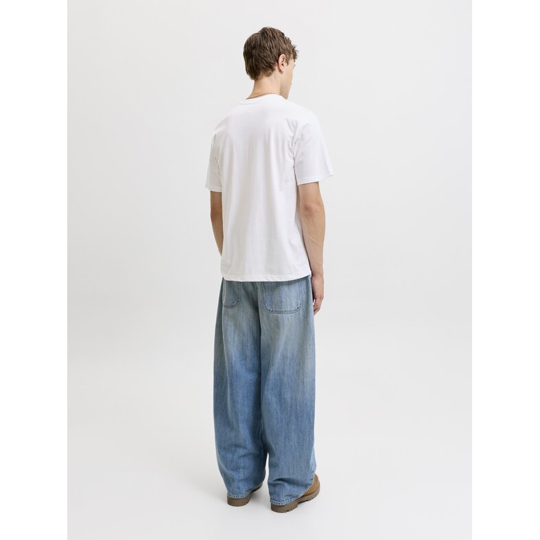 Jack & Jones Jack & Jones Men's Basic T-Shirt JACJONES Undershirt Round Neck 3-Pack Solid White