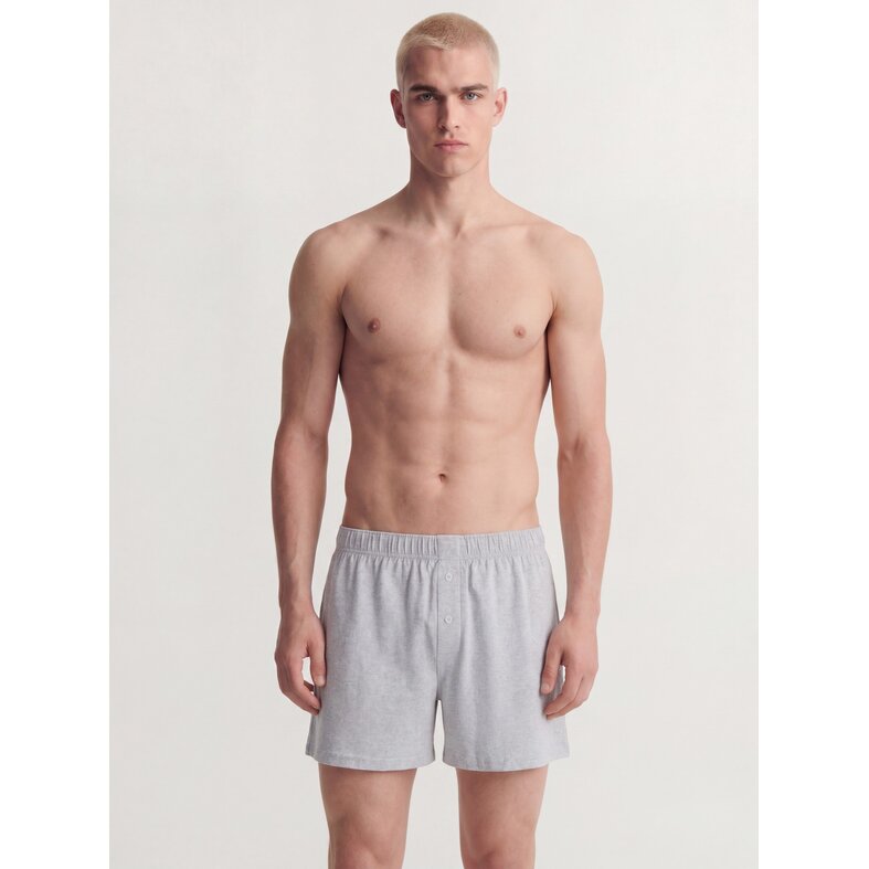 Jack & Jones Jack & Jones Heren Wijde Boxershorts JACJONES Jersey Stretch 3-Pack Effen Grijs/Donkerblauw/Zwart