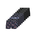 Jack & Jones Jack & Jones Heren Boxershorts Trunks JACLAMINE FLOWER 10-Pack Donkerblauw/Zwart Gebloemd Print