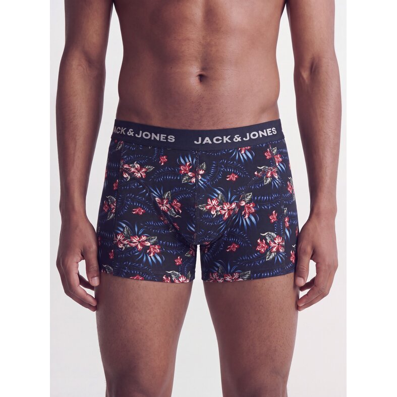 Jack & Jones Jack & Jones Heren Boxershorts Trunks JACLAMINE FLOWER 10-Pack Donkerblauw/Zwart Gebloemd Print
