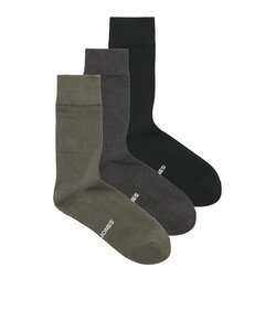 Jack & Jones Heren Sokken JACLOUIS Bamboo 3-Pack Groen/Grijs/Zwart