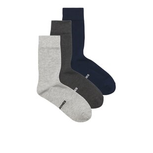Jack & Jones Heren Sokken JACLOUIS Bamboo 3-Pack Grijs/Donkerblauw