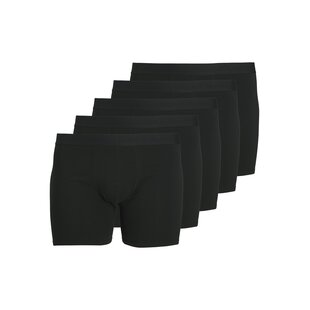 Jack & Jones Heren Plus Size Boxershorts Trunks JACTONE IN TONE 5-Pack Effen Zwart