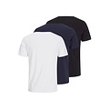 Jack & Jones Jack & Jones Men's Basic T-Shirt JJEORGANIC Undershirt Round Neck 3-Pack White/Dark Blue/Black