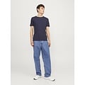 Jack & Jones Jack & Jones Heren Basic T-Shirt JJEORGANIC Ondershirt Ronde Hals 3-Pack Wit/Donkerblauw/Zwart