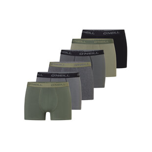 O'Neill Heren Boxershorts Trunks 6-Pack Groen/Grijs/Zwart