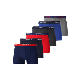O'Neill Heren Boxershorts Trunks 6-Pack Blauw/Grijs/Rood