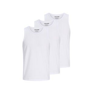 Jack & Jones Heren Tanktop JACJONES Ronde Hals 3-Pack Effen Wit