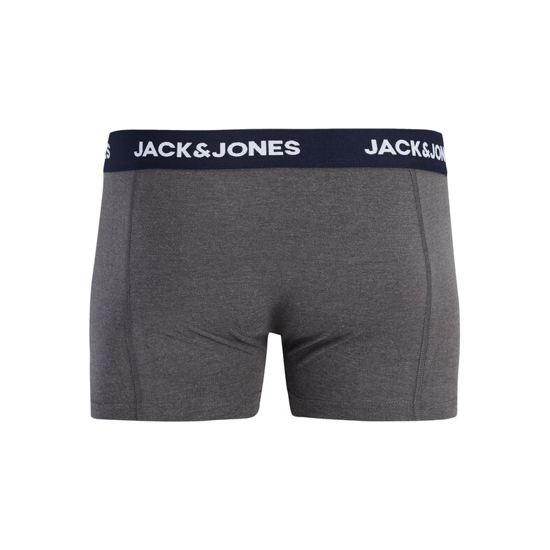Jack & Jones Jack & Jones Heren Plus Size Boxershorts Trunks JACLAMP 3-Pack Effen Donkergroen/Donkergrijs/Zwart