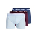 Jack & Jones Jack & Jones Heren Plus Size Boxershorts Trunks JACJOTA 3-Pack Effen Lichtblauw/Rood/Blauw