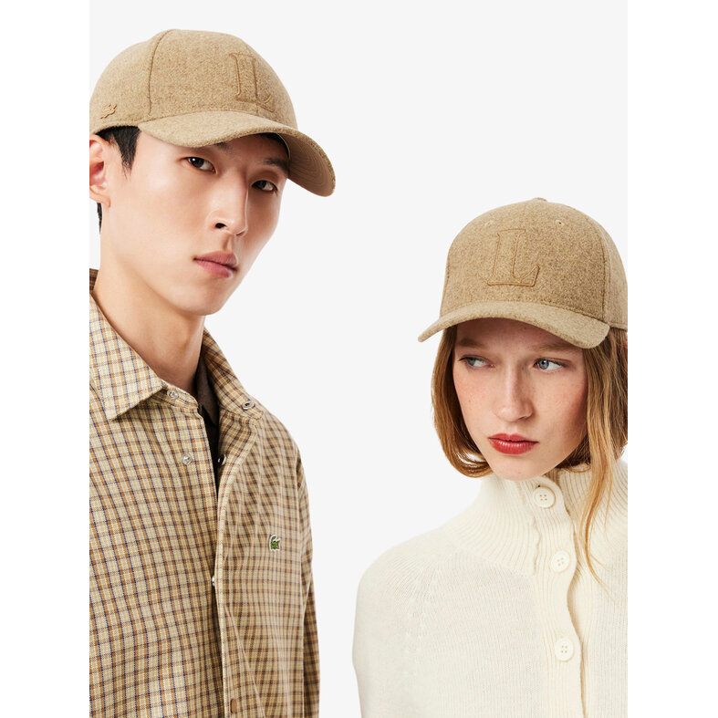 Lacoste Lacoste Unisex Dames / Heren Pet Baseball Cap Wolvilt Beige
