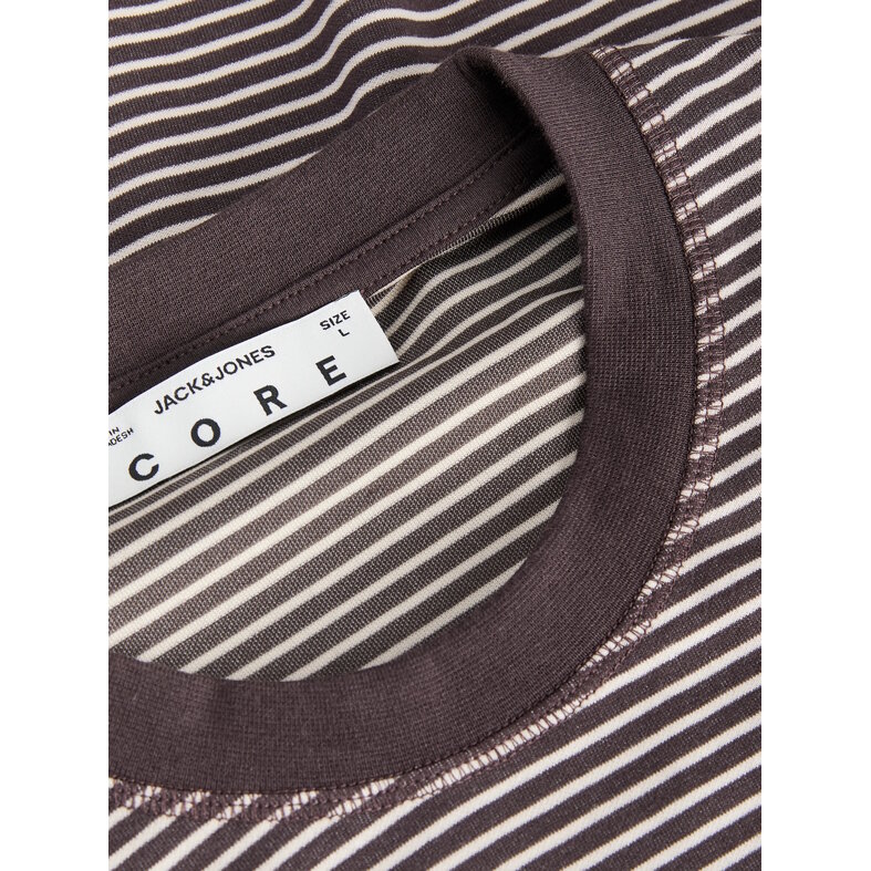Jack & Jones Jack & Jones Heren Longsleeve T-Shirt JCOBARRON Bruin/Wit Gestreept