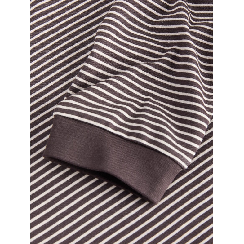 Jack & Jones Jack & Jones Heren Longsleeve T-Shirt JCOBARRON Bruin/Wit Gestreept