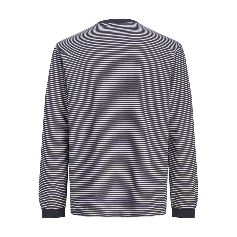 Jack & Jones Jack & Jones Men's Long-Sleeve T-Shirt JCOBARRON Dark Blue/White Striped