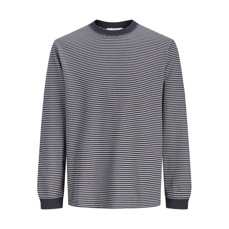 Jack & Jones Jack & Jones Men's Long-Sleeve T-Shirt JCOBARRON Dark Blue/White Striped