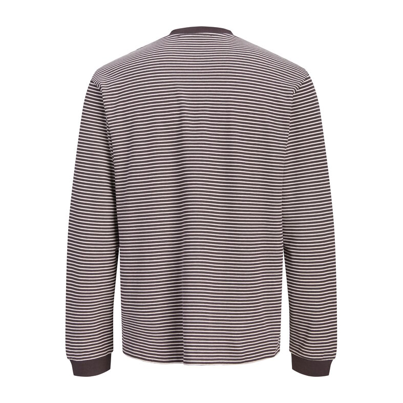Jack & Jones Jack & Jones Heren Longsleeve T-Shirt JCOBARRON Bruin/Wit Gestreept