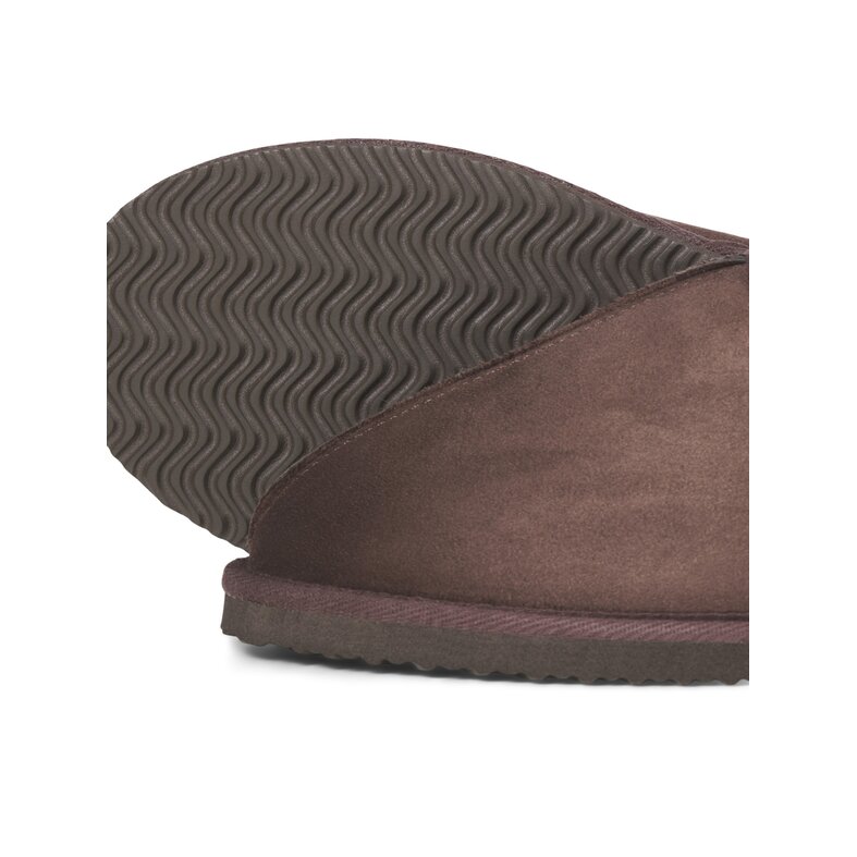 Jack & Jones Jack & Jones Heren Instap Pantoffel JFWDUDELY Microfiber Donkerbruin