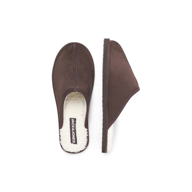 Jack & Jones Jack & Jones Heren Instap Pantoffel JFWDUDELY Microfiber Donkerbruin