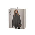 Sarlini Sarlini Ladies Knitted Poncho With Roller Collar Anthracite Melange
