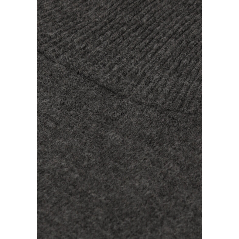 Sarlini Sarlini Ladies Knitted Poncho With Roller Collar Anthracite Melange