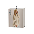 Sarlini Sarlini Ladies Knitted Poncho With Roller Collar White Melange