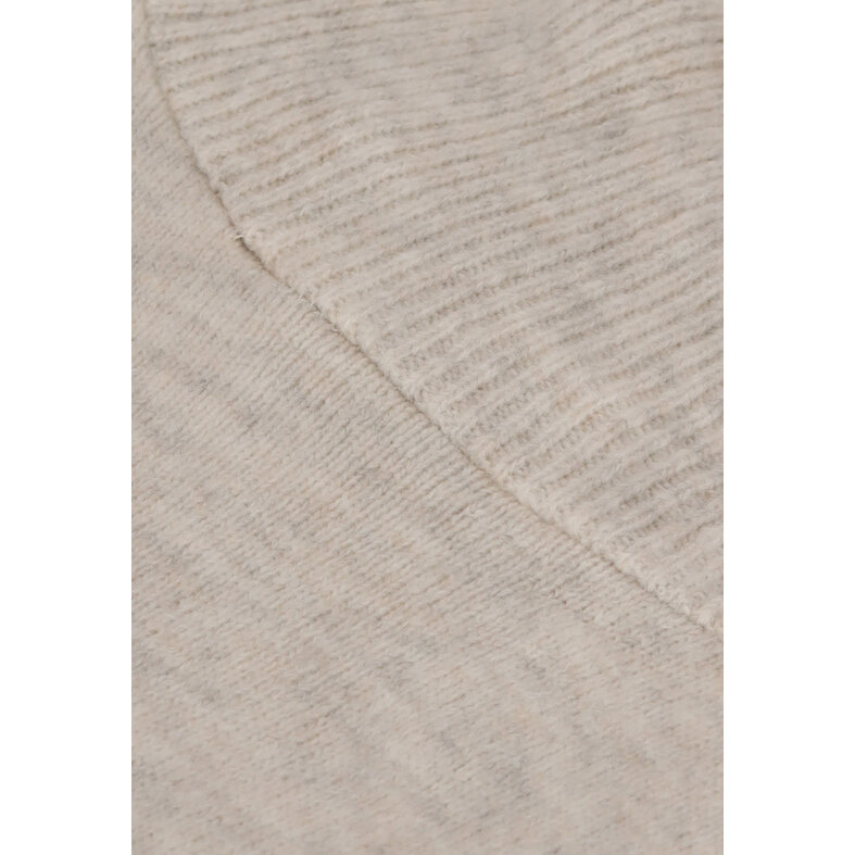 Sarlini Sarlini Ladies Knitted Poncho With Roller Collar White Melange