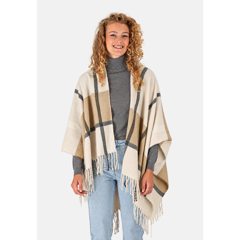 Sarlini Sarlini Women's Wrap Poncho Beige