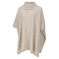 Sarlini Sarlini Ladies Knitted Poncho With Roller Collar White Melange