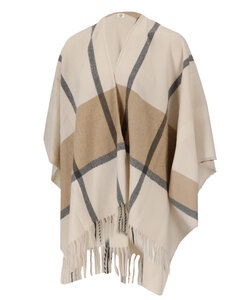 Sarlini Women's Wrap Poncho Beige